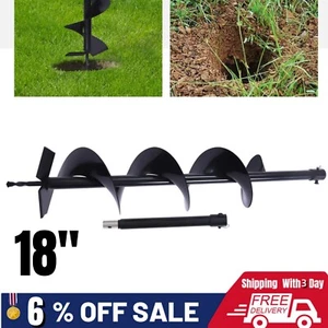 6" Planting Auger Spiral Hole Drill Bit Garden Soil Yard Digger Drill Bit Part - Picture 1 of 13