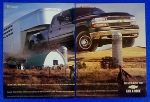 2002 CHEVY SILVERADO HD DURAMAX DIESEL PICKUP TRUCK ALLISON TRANS 2 PG PRINT AD - Picture 1 of 1
