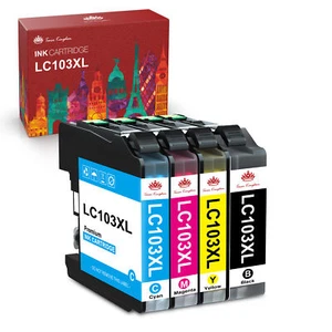 4 cartuchos de tinta LC103XL para Brother LC-103 MFC-J470DW J475DW J870DW DCP-J152W - Imagen 1 de 5