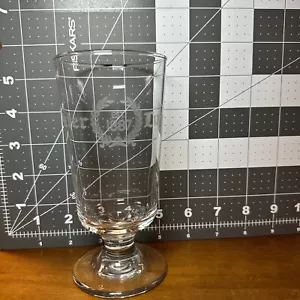 2 New Peter Luger NYC Steakhouse Etched Footed Pedestal Glass - Picture 1 of 9