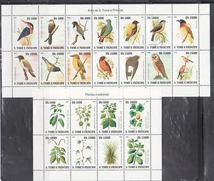 St Thomas & Principe 1775-78 Birds, Butterflies, Flora and Fish Mint NH - Picture 1 of 2