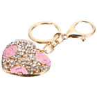  Pink Rhinestones Heart Key Chain Decorative Chains Mens Purse