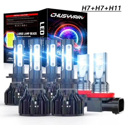 Para Land Rover LR3 2005-2009 6000K LED Faro Alto y Bajo + Kit Bombillas Antiniebla Foto 1 de 4