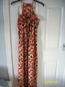 VERO MODA JEANS Womens Orange / Brown / Beige / Cream Maxi Dress Size Medium - Picture 1 of 3