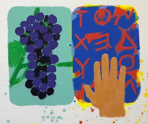 Joe TILSON 2003 Original Signed Material Screen Print - Picture 1 of 2