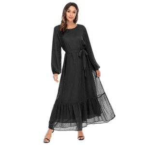 Ramadan Abaya Muslim Women Long Sleeve Maxi Dress Kaftan Dress Dubai Arab Islam - Bild 1 von 31