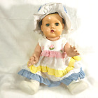 American Character Tiny Tears Doll 19" Vintage Vinyl Rooted Hair Redressed