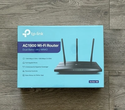TP-Link Archer A8 AC1900 Dual Band Wi-Fi Router MU-MIMO Gigabit – New Sealed - Image 1 of 4