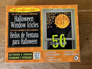 50 Lichter Set Halloween Fenster Eiszapfen Orange Glühbirnen 10,5' Neu im Karton - Bild 1 von 4