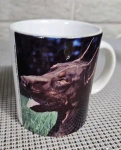 Vintage 1993 Dobermann Pinscher Hund Kaffeetasse Becher  - Bild 1 von 7