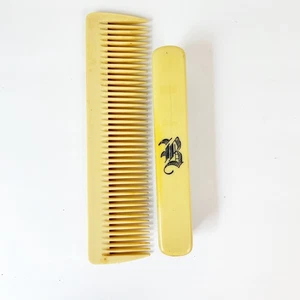 Antike Zelluloid Kleiderbürste & Haarkamm Monogramm "B" Waschtisch Art Deco - Bild 1 von 9