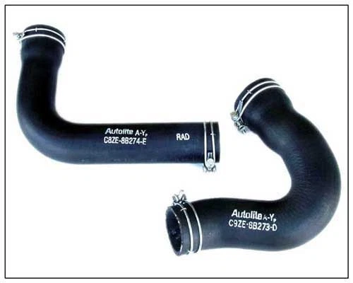 Ford Mustang 1969-70; Juego de mangueras de radiador; con abrazaderas; "Autolite"; 390/428CJ Foto 1 de 1