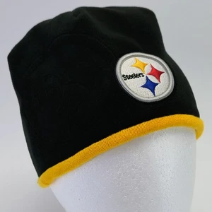 Pittsburgh Steelers Fleece Beanie Hat Embroidered Logo New Era Black Yellow OS - Picture 1 of 12