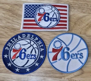 Philadelphia 76ers Lot of 3 Patches EMBROIDERED Varoius Sixers IRON-ON SEW-ON  - Picture 1 of 12
