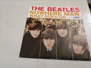 Beetles 45 Nowhere Man/What Goes on Record and Cover - Picture 1 of 4