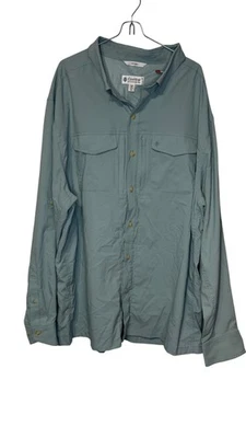 Camisa Coolibar para hombre mangas con lengüeta enrollable abotonada UPF 50+ pesca al aire libre verde azulado XXL Foto 1 de 4