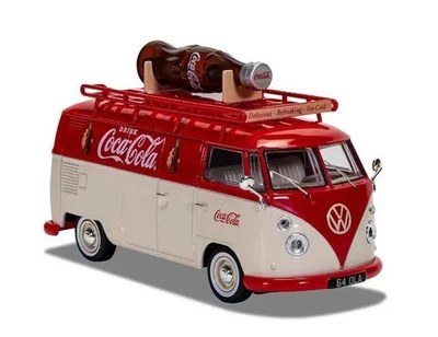 Corgi 1/43 VW T1 Split Screen Camper Van Coca-Cola Bottle Load Diecast - Image 1 of 3