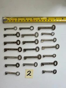 20 Vintage Cabinet Keys Pre Cut Tubular Restoration Wedding Lock Key (2) - Picture 1 of 24