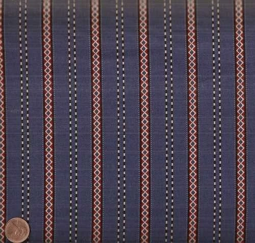 King of the Ranch blue stripe  Moda western fabric - Image 1 of 1