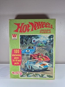 Vintage Mattel Hot Wheels Whitman Jigsaw Puzzle Redline 1970 Ken Snyder Box Only - Picture 1 of 3