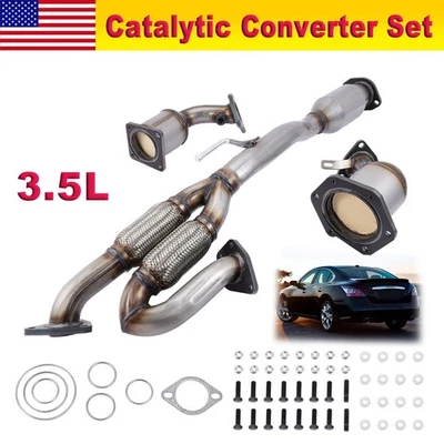 Y-Pipe Catalytic Converter Set For Nissan Maxima 3.5L 2009-2014 Easy to Replace - Image 1 of 4