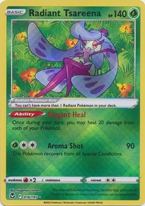 Holo Radiant Tsareena 016/195 Radiant Rare SWSH12: Silver Tempest - Picture 1 of 1