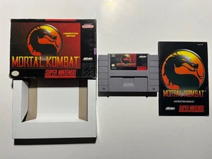 Mortal Kombat (Super Nintendo SNES) Complete CIB Authentic Works🔥 Good Shape - Picture 1 of 7