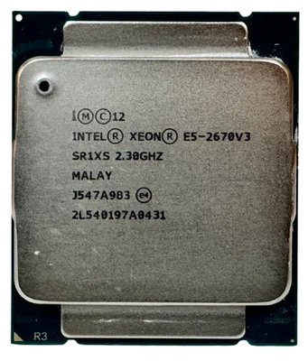 CPU Intel Xeon E5-2670 v3 SR1XS 2,3 GHz Max Turbo 3,1 GHz 12 core LGA2011-3 TESTATA - Immagine 1 di 4