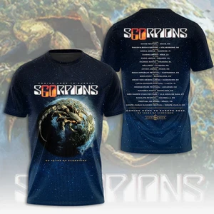 Scorpions 60th Anniversary Tour 2025 Europe Tee Shirt Full Size S-5XL - Picture 1 of 4