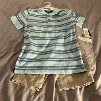 Nautica Boys 2Pc  Polo Short Set Size 7  New With Tags - Image 1 of 4