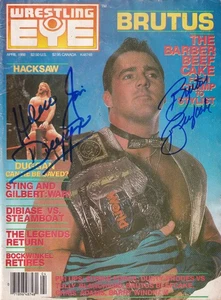Jim Duggan Brutus Beefcake Signed April 1988 Pro Wrestling Magazine WWE WWF - Picture 1 of 13