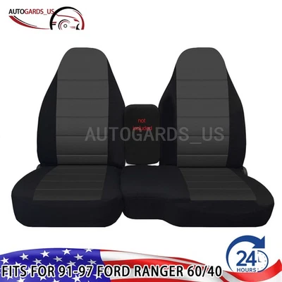 Чехлы на сиденья подходят для FORD RANGER 1991-1997 XLT стандартный черный/угольный центр - Изображение 1 из 4