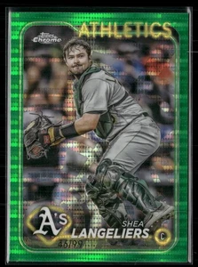 2024 Topps Chrome #205 Shea Langeliers Green Sonar Refractors #/99 - Picture 1 of 2