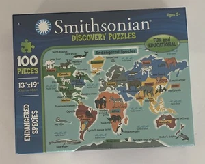 Brand New - Smithsonian 100-piece 13" x 19" Endangered Species Discovery Puzzle - Picture 1 of 2