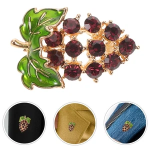 Strass Obst Brosche für Damen - Kristall Trauben Anstecknadel Mode - Bild 1 von 12