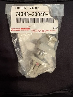 74348-33040-B1 Nuevo OEM TOYOTA COROLLA LEXUS GX460 LX570 SCION Soporte Visera Gris Foto 1 de 3