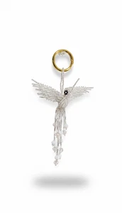 Kolibri Perlen Taschenanhänger Schlüsselring - Handarbeit Schlüsselanhänger Anhänger NW - Bild 1 von 6