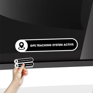 Kleine 2er Pack GPS Tracking System Aufkleber | GPS Aktiv Schild für Autos | Auto Wi... - Bild 1 von 4