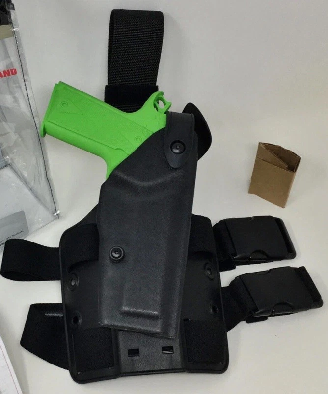 Safariland® 6004 SLS™ STX Tactical Black RH Leg Rig Holster, 1911 5" WITH RAIL - Image 1 of 4