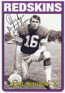 FORMER REDSKINS HEAD COACH RICHIE PETITBON SIGNED CUSTOM CARD RARE - Picture 1 of 2