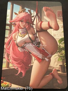Matchmaker Spicy Waifu NSFW A5 Size Card Board Yae Miko Genshin Impact Tie Up - Picture 1 of 3