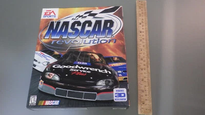 Vtg 1999 Video PC Game NASCAR REVOLUTION by EA Sports Big Box FACTORY SEALED - Image 1 of 4