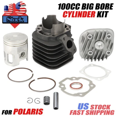 100cc Big Bore Cylinder Kit For Polaris Sportsman Scrambler Predator 90 2-Stroke - Image 1 of 4