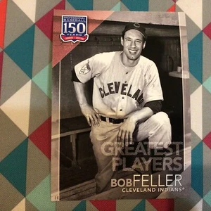 #91 Bob Feller Indians 5x7 Silver 06/49 made 2019 Topps 150 Years of Greatest - Picture 1 of 2