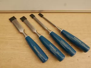 STANLEY 5002 4PCE BEVEL EDGE WOOD CHISEL SET 0 16 129 - Picture 1 of 1