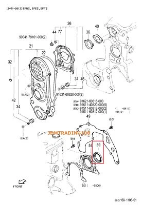 SELLO DE ACEITE DEL EJE DE LA MANIVELA TRASERA DAIHATSU HIJET S120V S130V GENUINO Foto 1 de 4