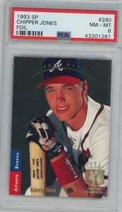 1993 SP #280 Chipper Jones PSA 8 RC Braves HOF - Picture 1 of 2
