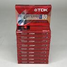 10 New Sealed Tdk D60 High Output Superior Normal Bias Blank Audio Cassette Tape