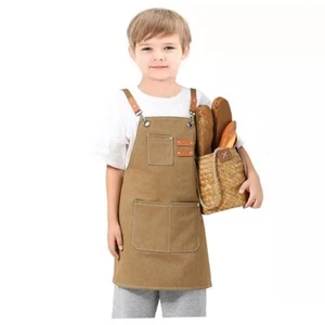 USCHAILIQIANG Kids Aprons Adjustable With 3 PocketsTool Waterproof For Cookin... - Picture 1 of 6