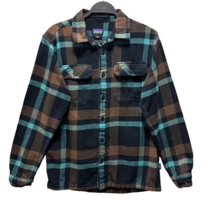 Patagonia Herren Langarm Bio Baumwolle Fjord Flanell Karo Hemd Größe S - Bild 1 von 8